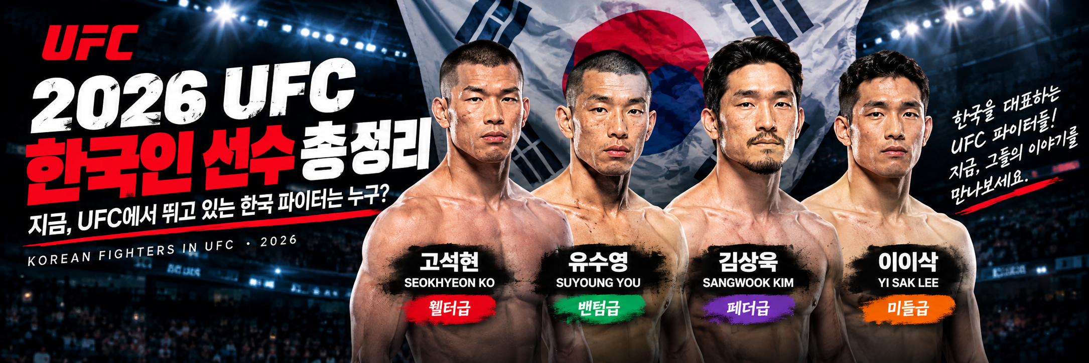 2026 UFC 한국인 선수 총정리｜현재 UFC에서 뛰는 한국 파이터는 누구?